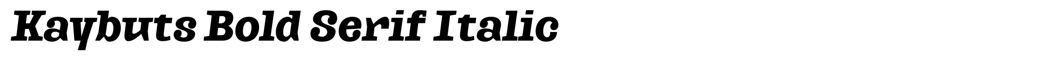 Kaybuts Bold Serif Italic image